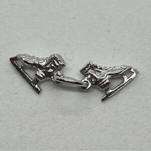 Vtg 925 Sterling Silver Pair of Ice Skates Figure Skates Skating Charm / Pendant